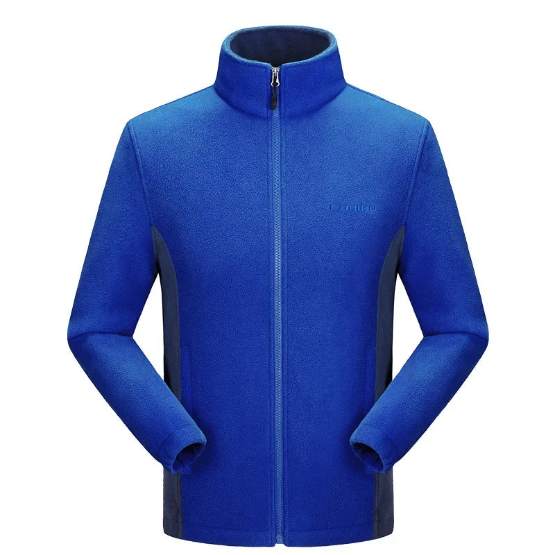 Plus Size Men's Fleece Jacket for Big and Tall - Sizes 6XL to 10XL, Cozy Autumn Spring Cardigan