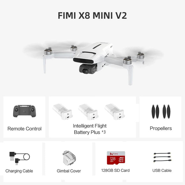 FIMI X8 MINI V2 Drone - 9km GPS Quadcopter with 4K Camera & Advanced Features for Aerial Photography 2023