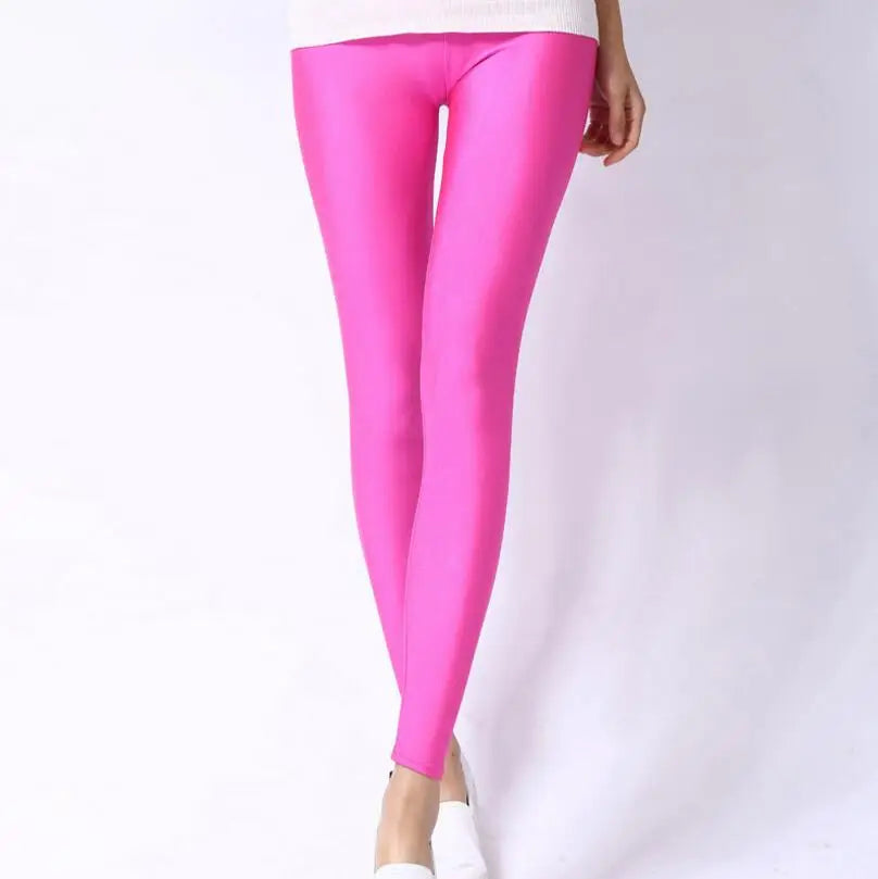 Vibrant Neon High-Stretch Leggings for Women - Spring Collection