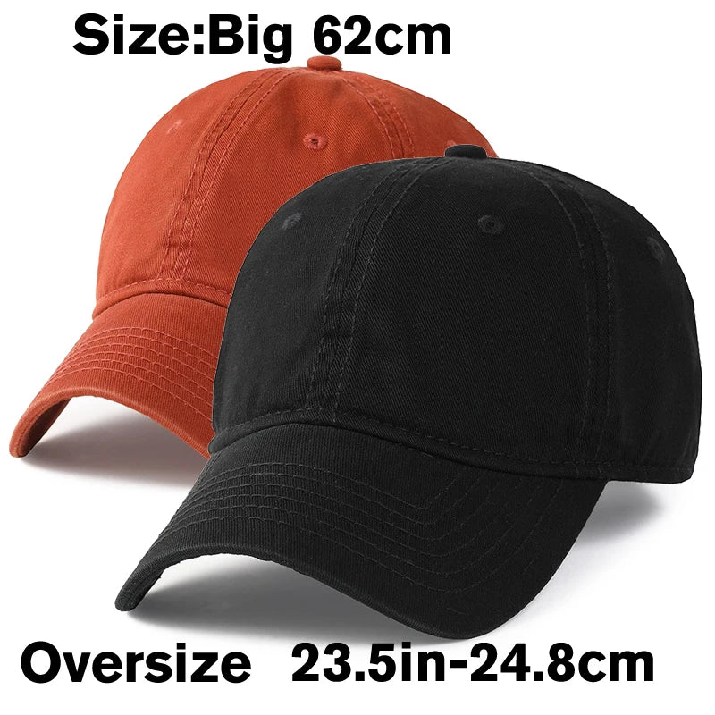 Extra Large Adjustable Snapback Baseball Cap for Men – 62cm Plus Size Sun Hat for Outdoor Sports and Streetwear