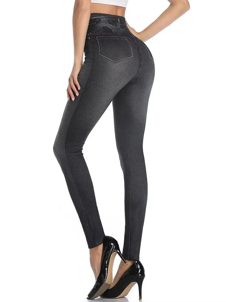 Curvy Confidence Scrunch Leggings for Women - High Waist Anti-Cellulite Fitness Pants 2XL