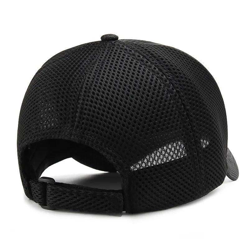 Plus Size Summer Trucker Cap for Men and Women - Breathable Adjustable Mesh Baseball Hat for Outdoor Sports