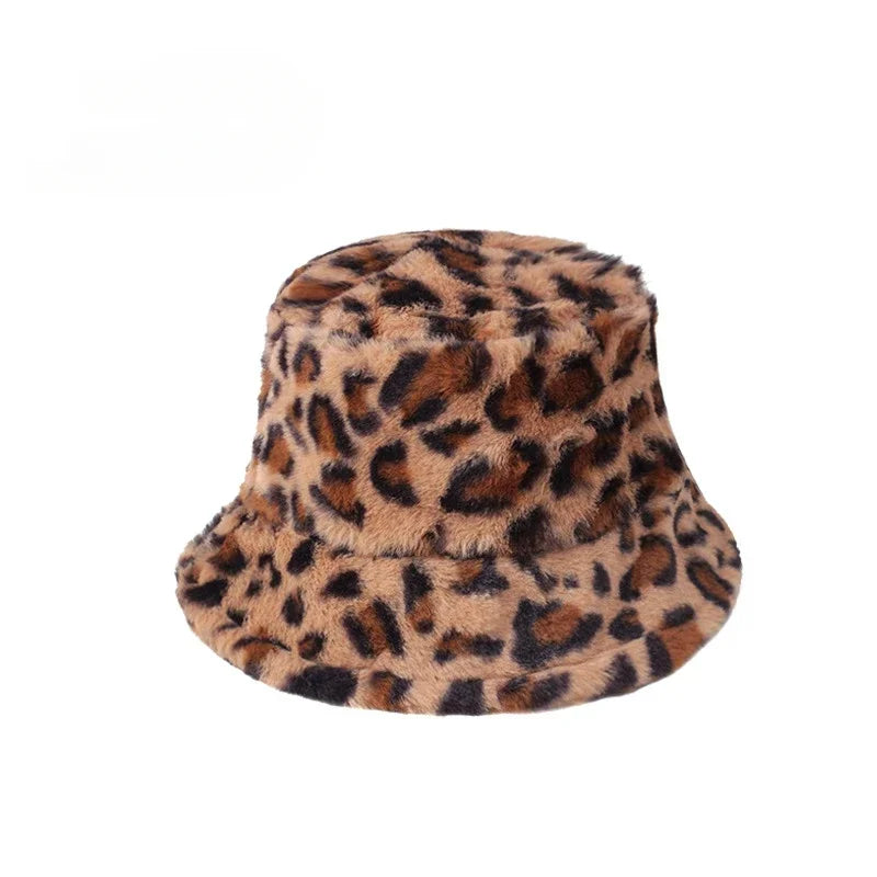 Chic Faux Fur Bucket Hat for Women - Warm Lamb Wool Fisherman Cap for Fall and Winter Activities