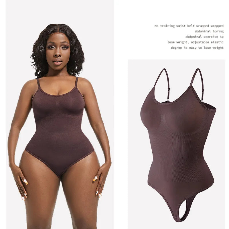 Post-Surgery Butt Lifting G-string Bodysuit with High Compression and Seamless Design