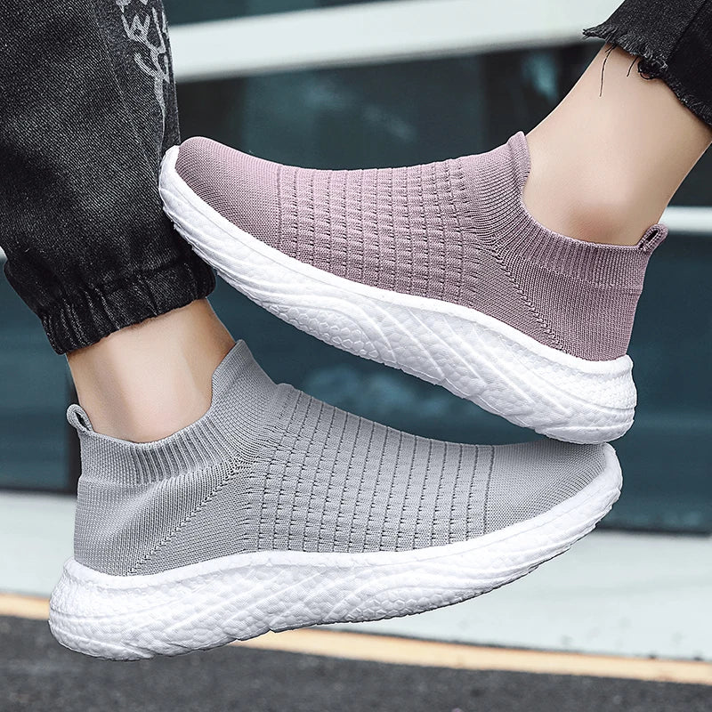 Elegant Women's Lightweight Slip-On Sneakers for Walking and Running