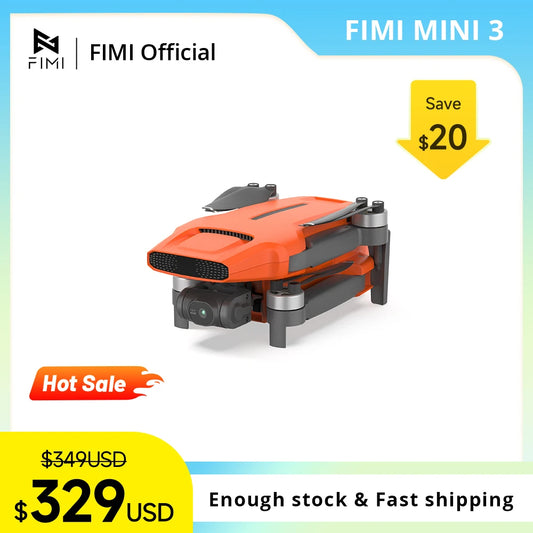 FIMI Mini 3 Pro 4K Drone with 3-Axis Gimbal - Lightweight 249g Aerial Photography Helicopter