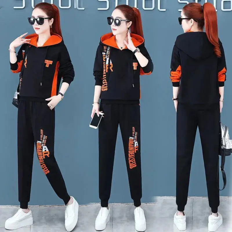 Spring and Autumn Sports Women's Suit 2023 New Korean Fashion Casual Temperament Age Reducing Two-piece Set