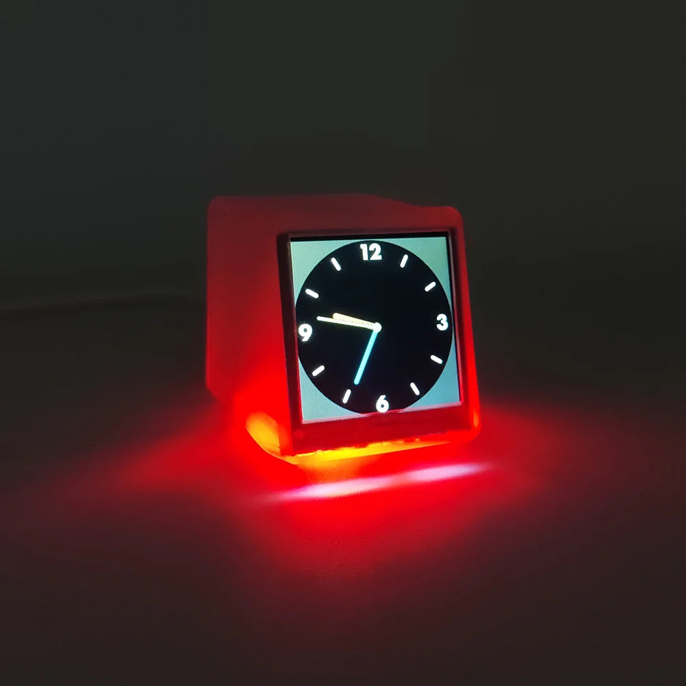 Crypto Chic Nixie Tube Alarm Clock with Custom RGB Lighting & Personal Photo Gallery