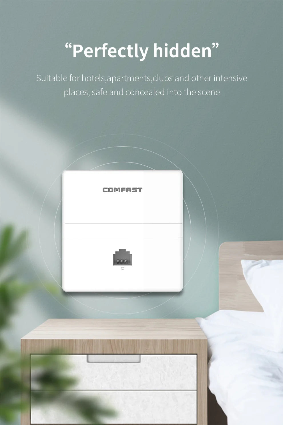 1200Mbps High-Speed Dual Band In-Wall Wi-Fi Access Point for Enhanced Connectivity