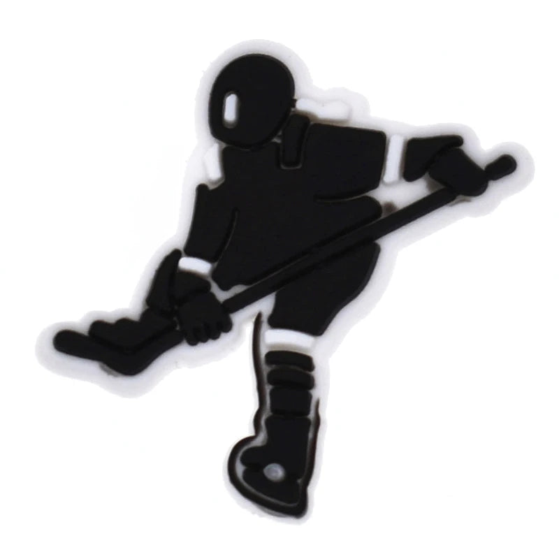 Ice Hockey-themed Shoe Charms for Crocs and Clogs – Fun Accessories for Kids and Adults