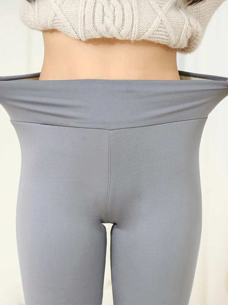 High-Waisted Fleece-Lined Winter Leggings for Women - Thick, Cozy, and Cold-Resistant