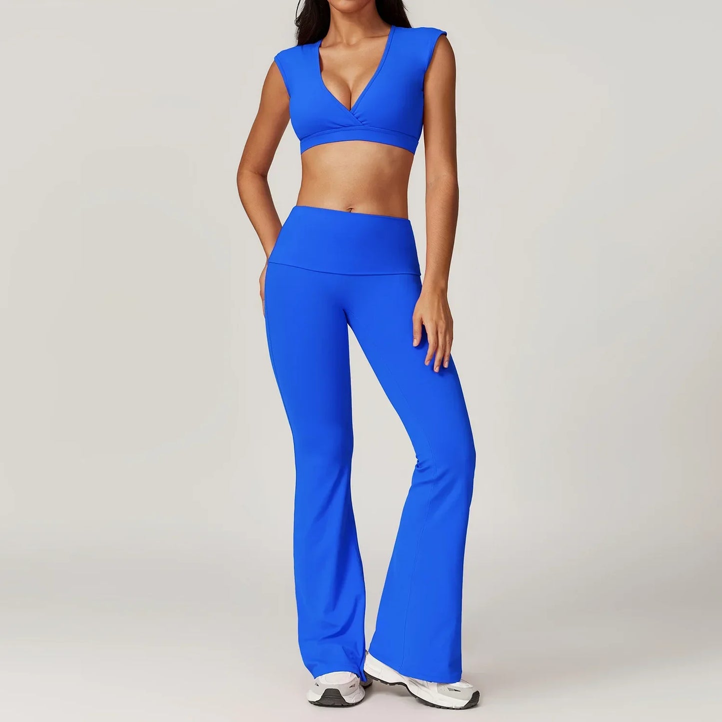 Stylish 2-Piece Women's Yoga Set with High Waist Leggings and Scrunch Butt Athletic Bra