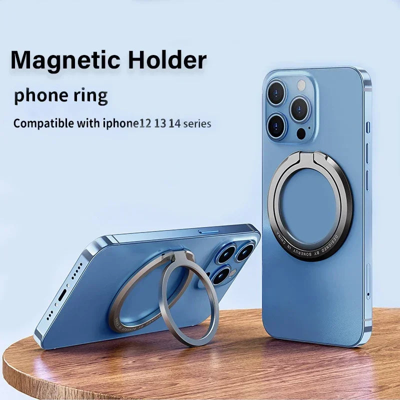 MagSafe Magnetic Ring Holder for iPhone - Foldable, Removable Grip Stand for Ultimate Convenience