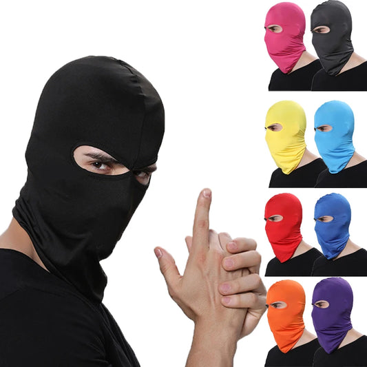 Versatile 2 Hole Tactical Balaclava Mask for Summer Outdoor Activities - Quick-Drying Cycling & Motorcycle Hood