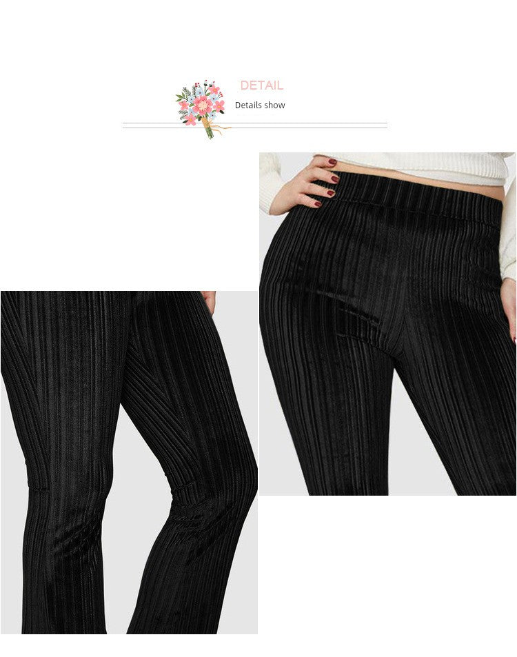 High-Waisted Plus Size Straight-Leg Bootleg Trousers for Women - R'l Stylish Transitional Pants