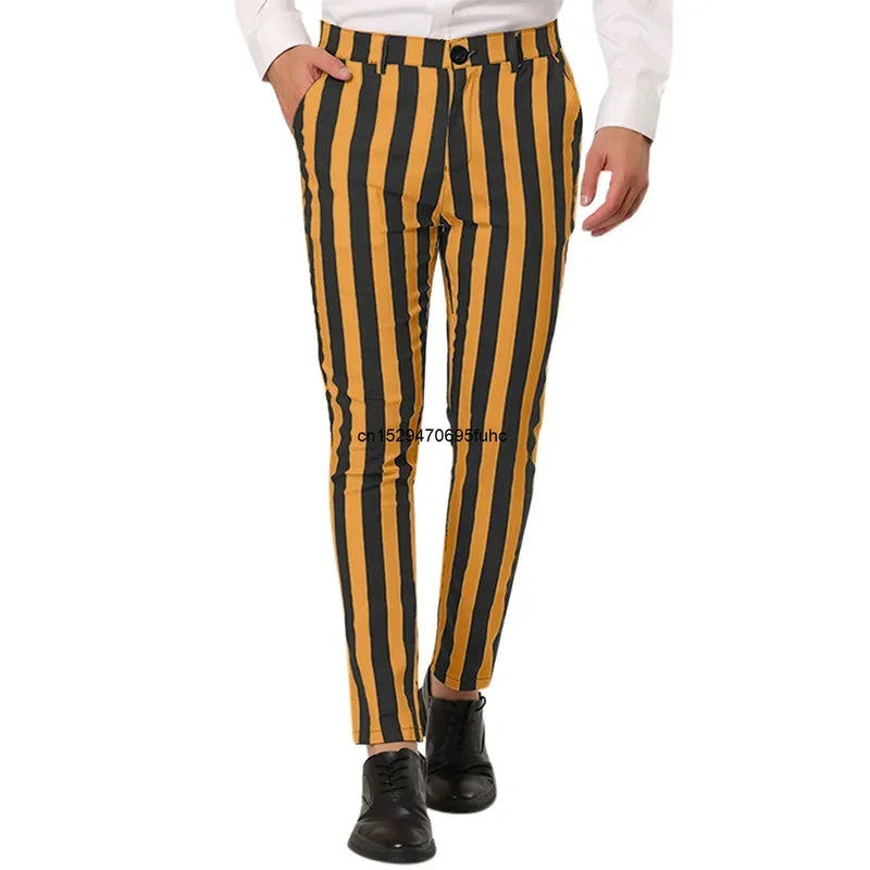 Male Business Suit Trousers Striped Large Size Refreshing Comfortable Casual Trousers Mens Big And Tall Pants