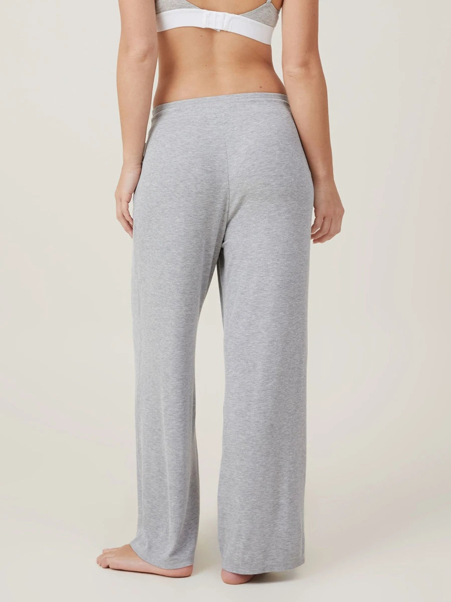 High-Waisted Wide-Leg Women's Lounge Pants - Comfy Casual Pajama Bottoms with Drawstring