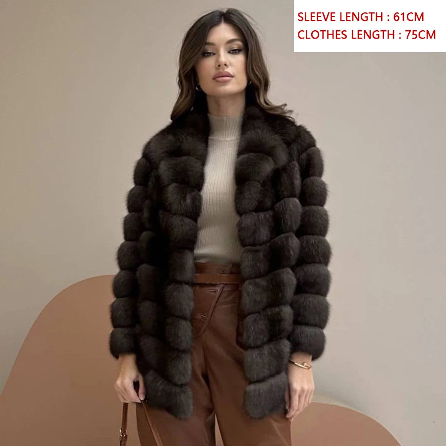 Fur Coat Women Real Fox Fur Coat Women Luxury Winter 2024 Short Coat For Women Best Selling Fox Fur Jackets