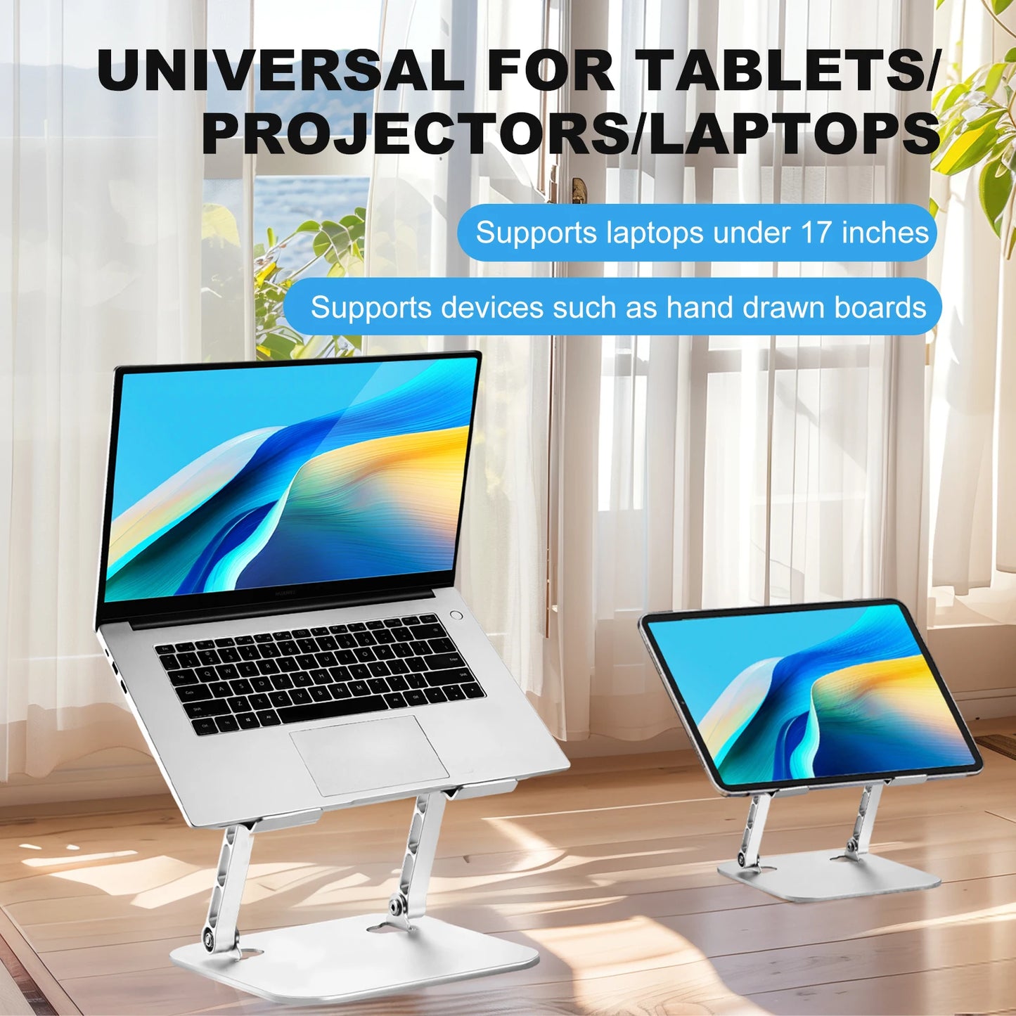 Ergonomic Adjustable Aluminum Laptop Stand – Portable and Versatile for All Devices!