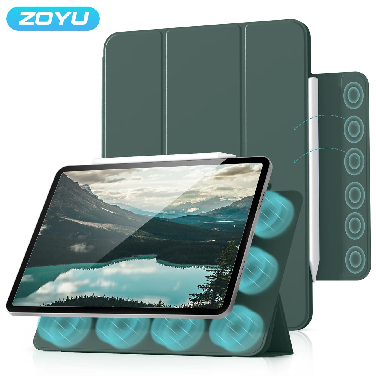 Stylish and Versatile ZOYU Magnetic iPad Case – Detachable Protection for Your Device