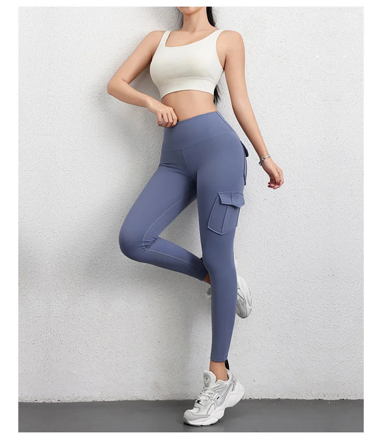 High-Waisted Multi-Pocket Yoga Leggings for Women - Stylish and Comfortable Workout Pants