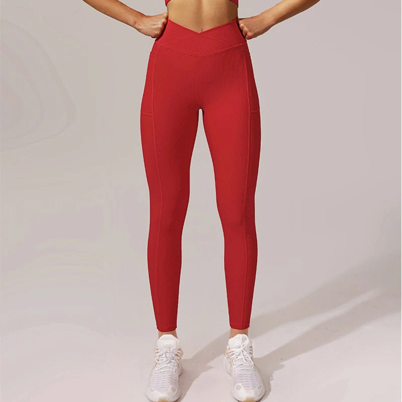 High-Waisted Booty-Lifting Women's Fitness Leggings - Seamless Push Up Stylish Workout Tights