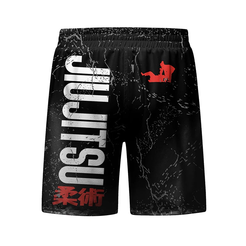 4-Piece Men's Jiu Jitsu Rashguard Set: MMA T-Shirt, Pants & Gym Shorts for Brazilian Grappling and Boxing