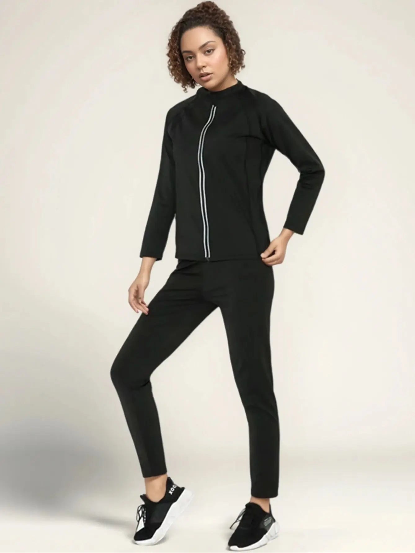 Women’s Performance Sauna Suit Set: Long Sleeve Top & Leggings for Enhanced Fitness and Comfort