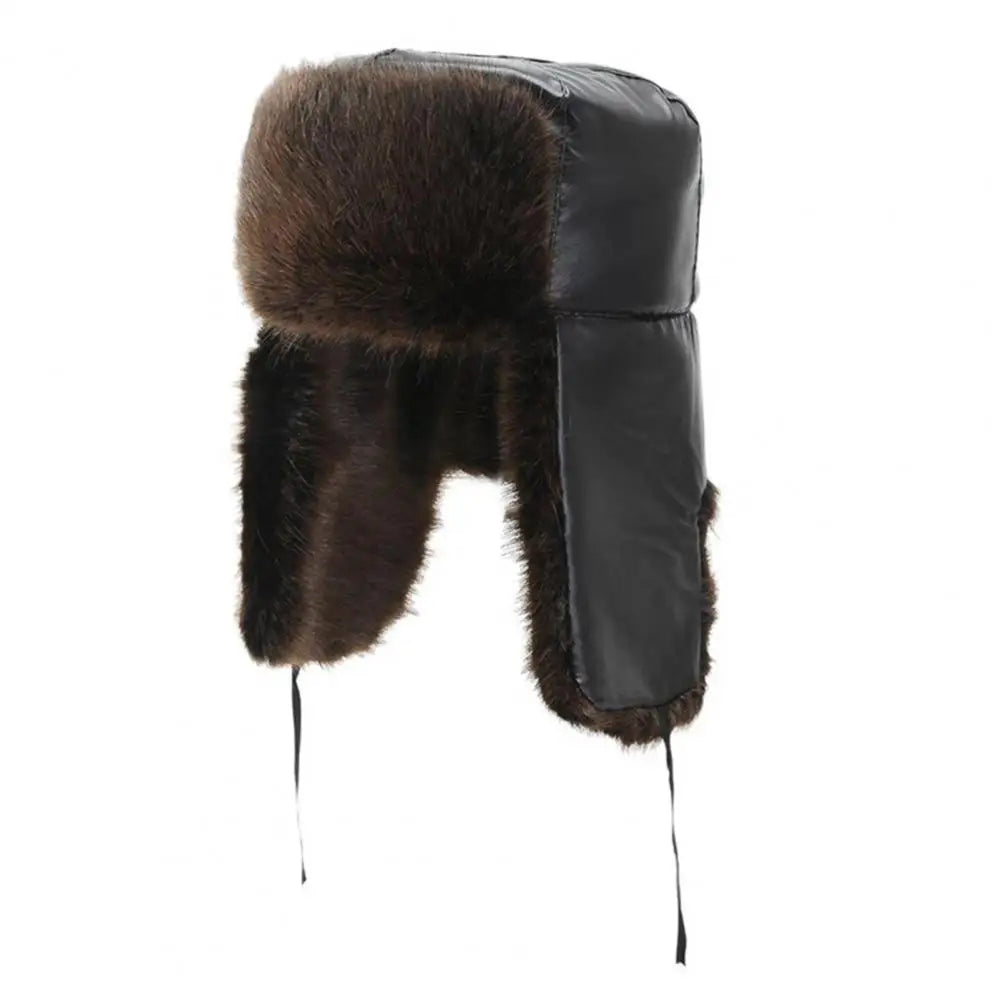 Unisex Faux Fur Ushanka Trooper Hat for Winter Outdoor Activities - Warm Earmuff Cossack Cap