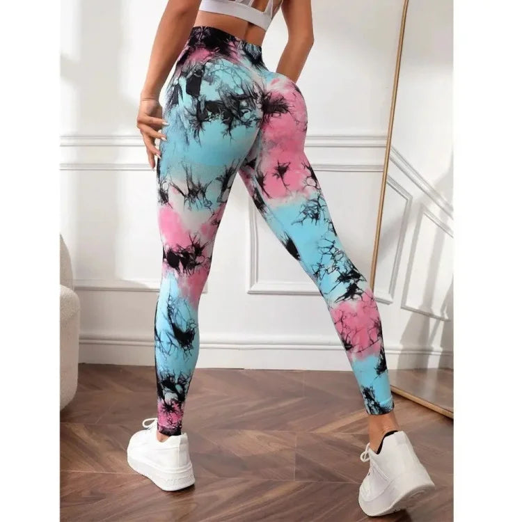 Women's High Waist 3D Printed Seamless Yoga Leggings - Push Up Booty Workout Pants for Fitness and Gym