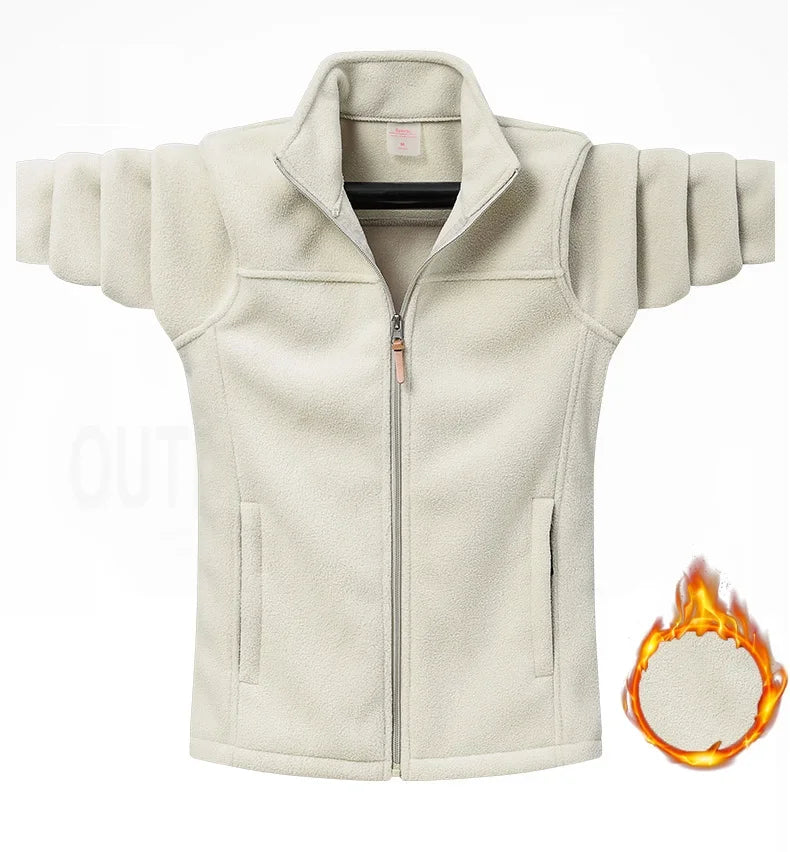 Oversized Men's Trendy Patchwork Fleece Jacket for Spring Sports and Casual Outings