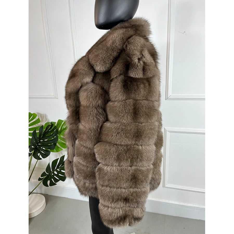 Fur Coat Women Real Fox Fur Coat Women Luxury Winter 2024 Short Coat For Women Best Selling Fox Fur Jackets