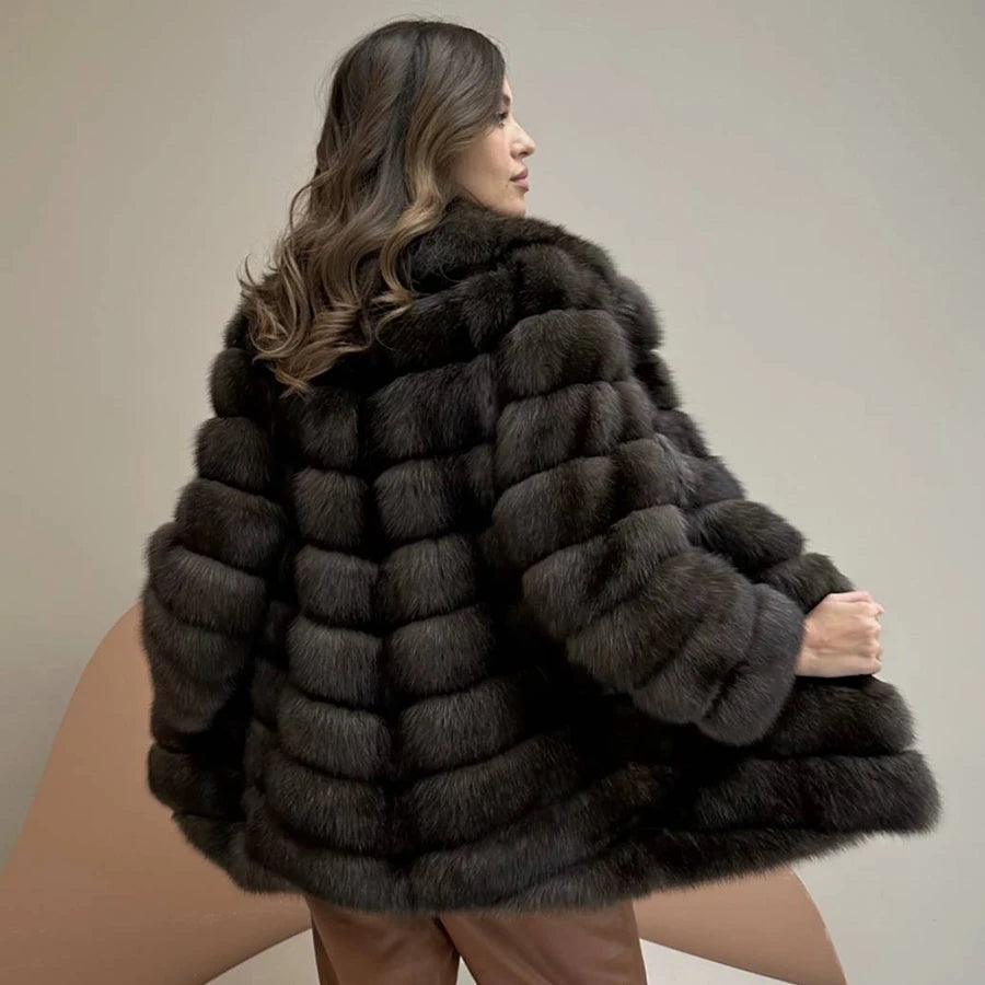 Fur Coat Women Real Fox Fur Coat Women Luxury Winter 2024 Short Coat For Women Best Selling Fox Fur Jackets