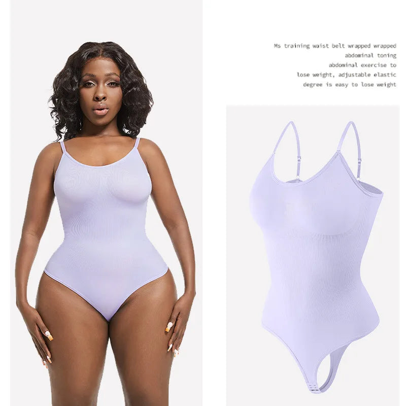 Post-Surgery Butt Lifting G-string Bodysuit with High Compression and Seamless Design