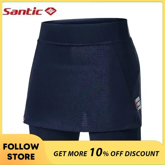 Santic Women's 3D Padded Breathable Cycling Culottes for Summer Road and MTB Rides