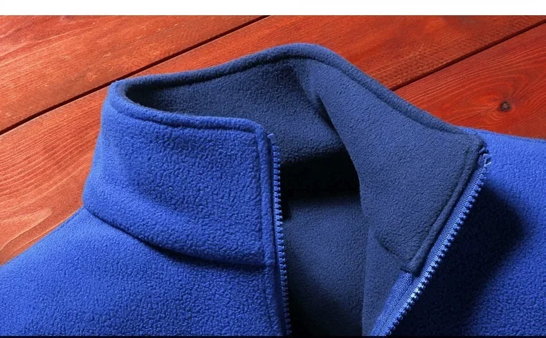 Oversized Men's Trendy Patchwork Fleece Jacket for Spring Sports and Casual Outings