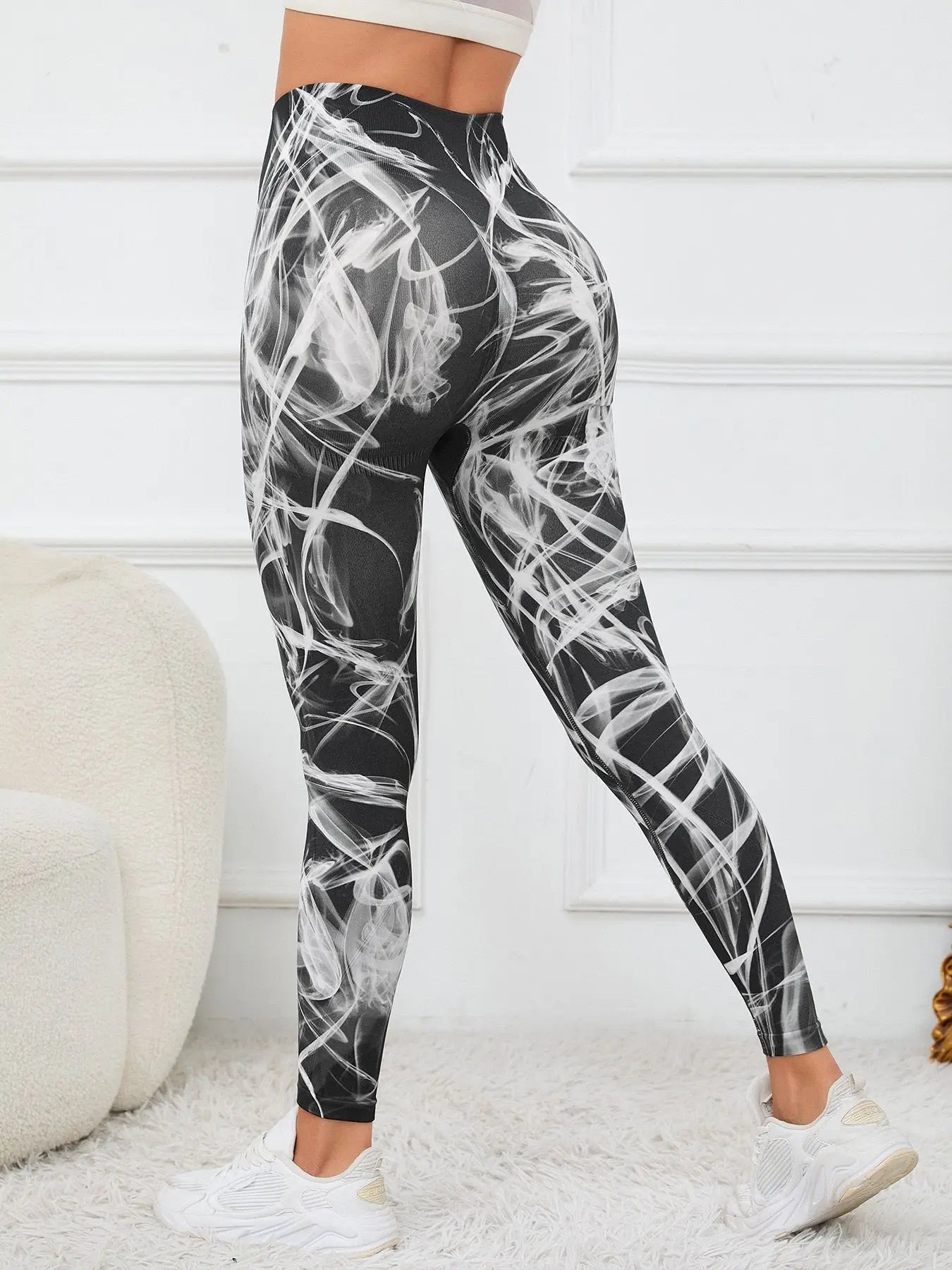 High Waist 3D Printed Tie Dye Leggings for Women - Seamless Elastic Fitness Tights for Yoga and Running