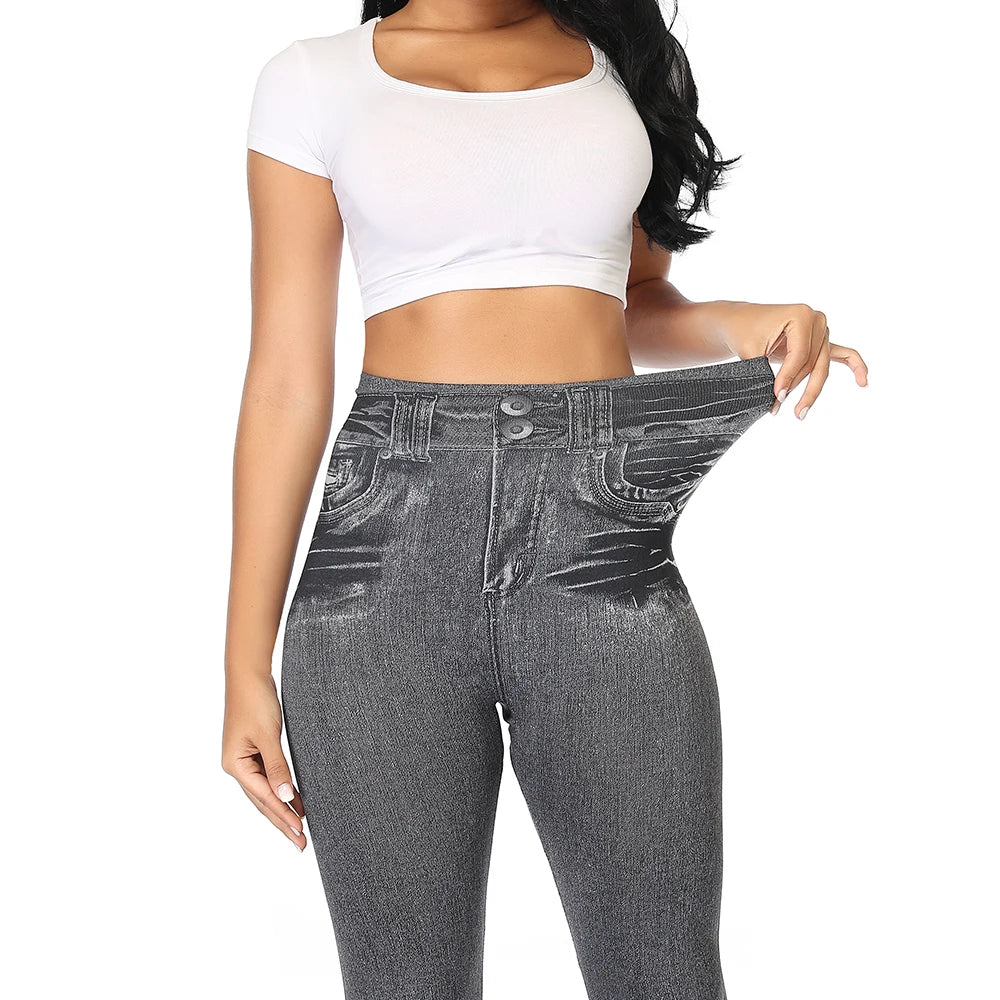 Curvy Confidence Scrunch Leggings for Women - High Waist Anti-Cellulite Fitness Pants 2XL