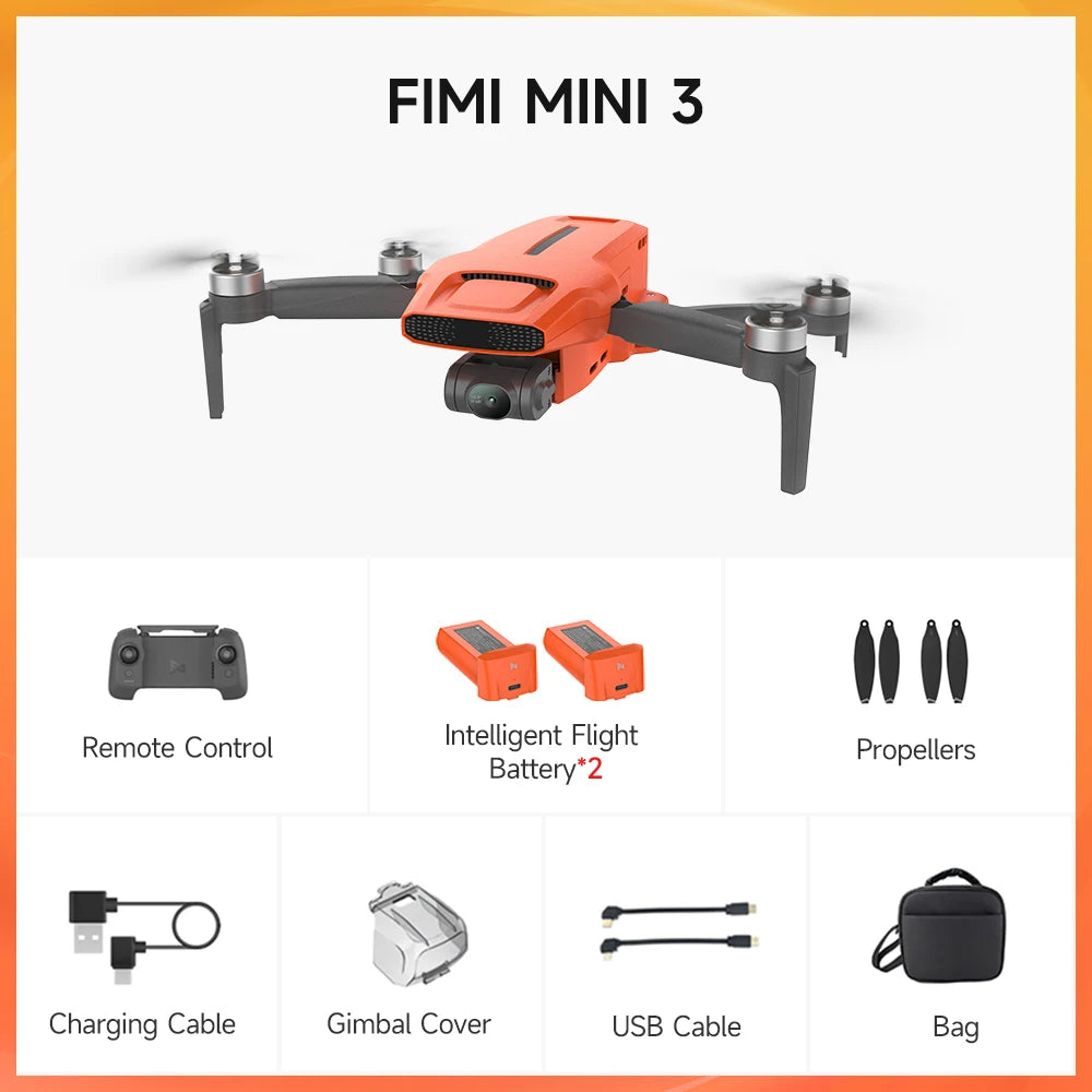 FIMI MINI 3 Advanced Aerial Drone with 8K Time-lapse and 4K/60fps Video Capabilities