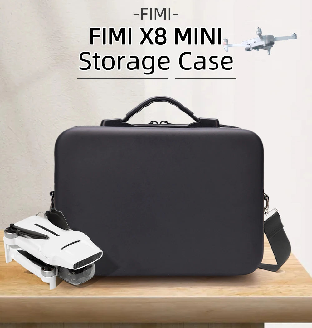 FIMI X8 MINI Drone Carrying Case with Shoulder Strap - Professional Accessories Briefcase for Controller and Batteries