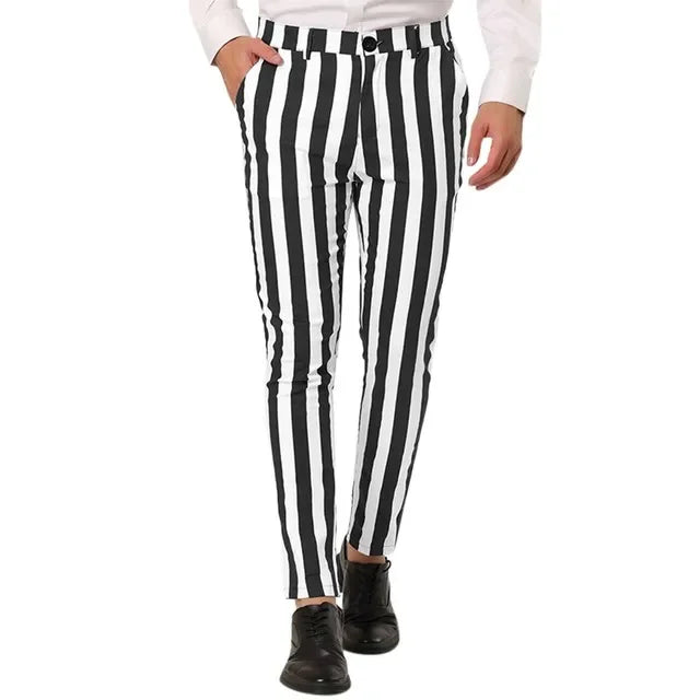 Male Business Suit Trousers Striped Large Size Refreshing Comfortable Casual Trousers Mens Big And Tall Pants