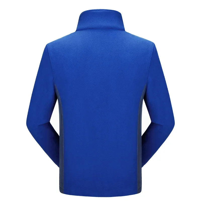 Plus Size Men's Fleece Jacket for Big and Tall - Sizes 6XL to 10XL, Cozy Autumn Spring Cardigan