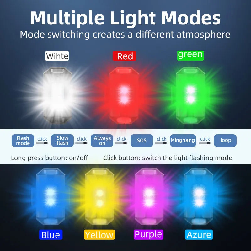 LED Strobe Light for DJI NEO Drone & Vehicle Safety - Universal Anti-Collision Warning Lamp