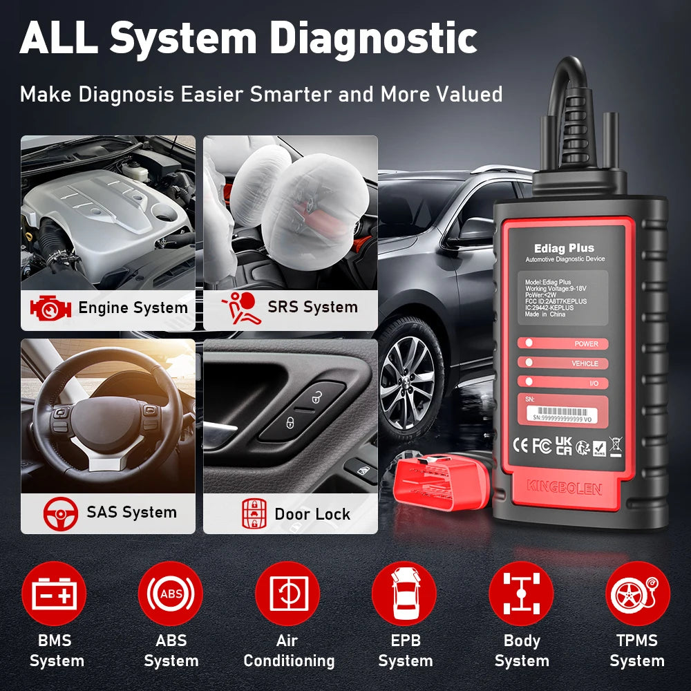 KINGBOLEN Ediag Plus & THINKCAR THINKDIAG 2: Advanced OBD2 Scanner for All System ECU Coding and Diagnostics