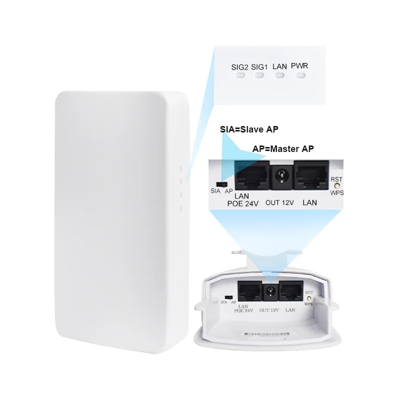 KuWFi Long-Range Outdoor Wi-Fi Extender – Signal Boosting Up to 1KM!