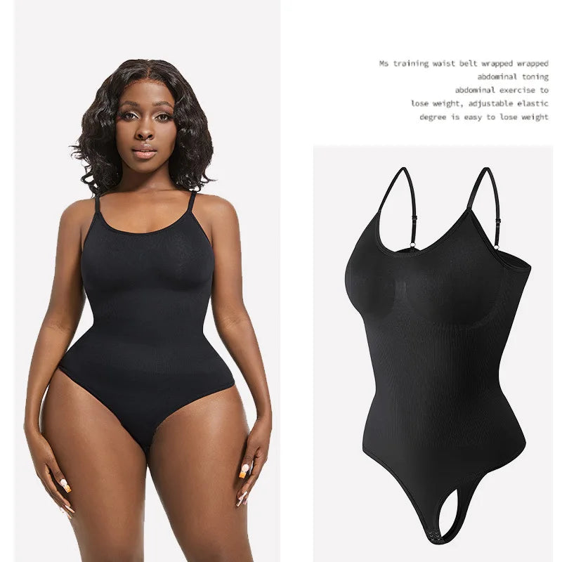 Post-Surgery Butt Lifting G-string Bodysuit with High Compression and Seamless Design