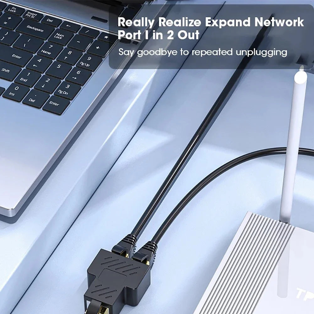 Dual RJ45 Ethernet Splitter – Maximize Your Network Efficiency!