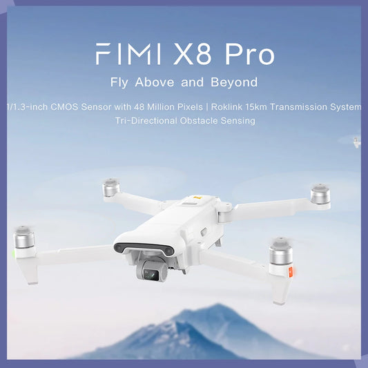 FIMI X8 Pro Professional Quadcopter Drone with 15km GPS, 3-Axis Gimbal, 4K HDR Camera, and Foldable Design for Aerial Photography