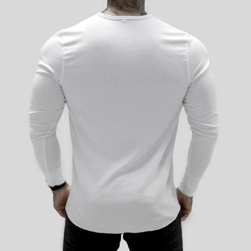 Stylish Slim Fit Long Sleeve Polo T-Shirt for Men - Premium Casual Top for Gym and Daily Activities