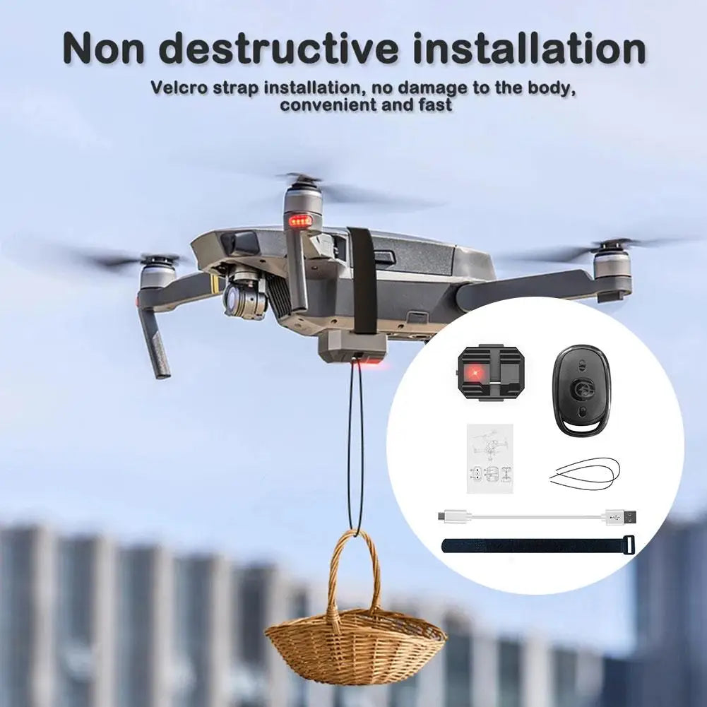 Payload Delivery Drone Airdrop System for DJI Mini 3 Pro, Mavic Air 2/2S, FIMI X8 - Lightweight Remote-Controlled Thrower